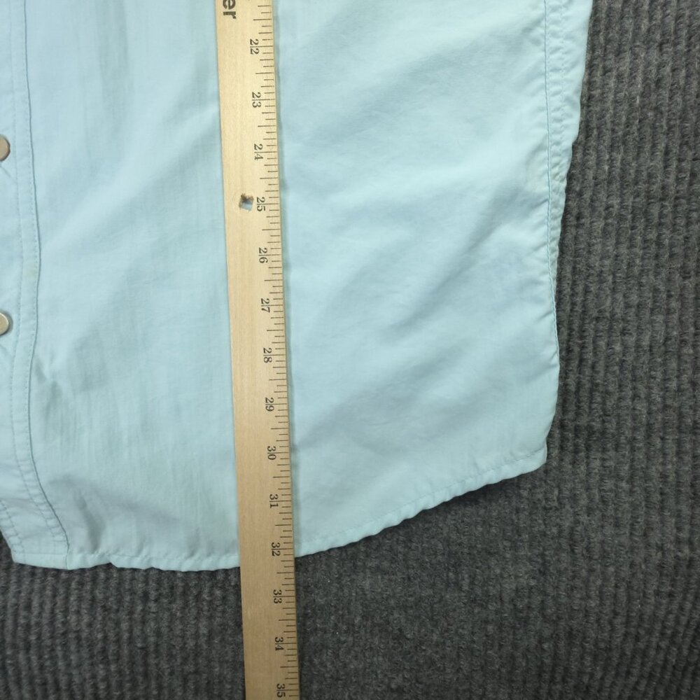 Guy Harvey AFTCO Shirt L Blue Marlin Swordfish Button Up Fish Short Sleeve Vent - Picture 9 of 9